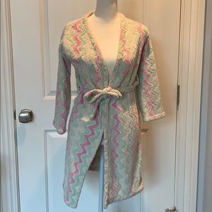 Moes Monkeys fuzzy girls bathrobe